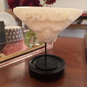 Prada wax candle with holder